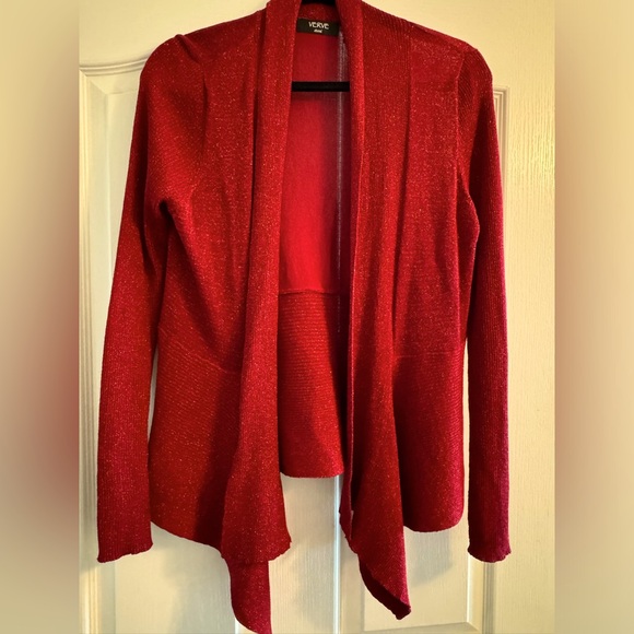 Beautiful red shimmery cardigan - Picture 1 of 3